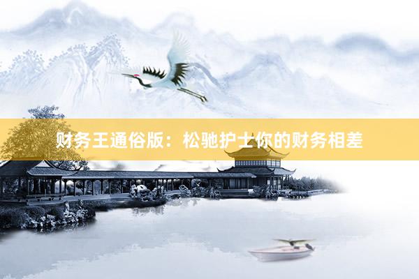 财务王通俗版：松驰护士你的财务相差
